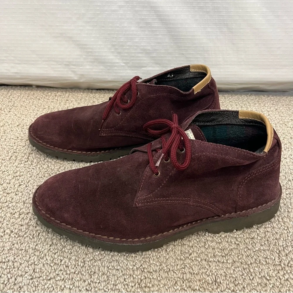 ANGELO NARDELLI Shoes Eggplant Suede Leather Chukka Lace Up Boots Shoe EU 43, 10